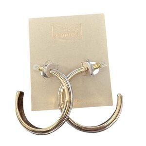 14th & Union Two Toned Hoop Earrings
